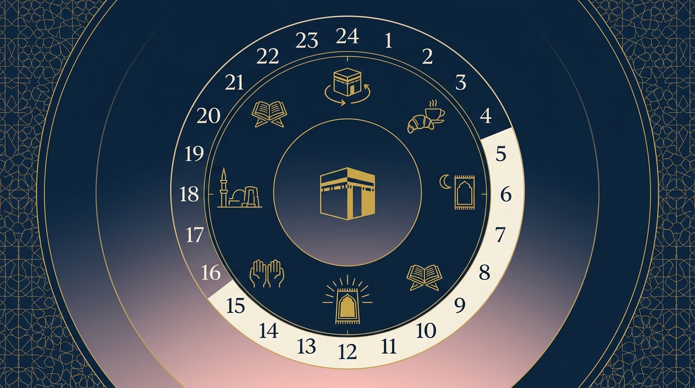 10 Günlük Bireysel Umre: Saatlik Program Tablosu